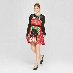 NWT Born Famous Ugly Sweater Dress w/ LIGHTS! (M)
